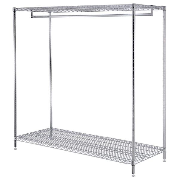 Nexel 2-Shelf Garment Floor Coat Rack, 24D x 60W x 63H 7503 - main